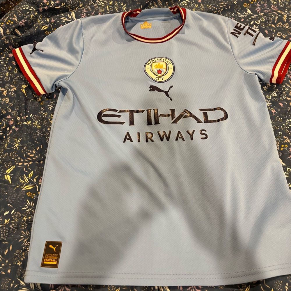 Manchester City Home Kit Youth Sz 13/14